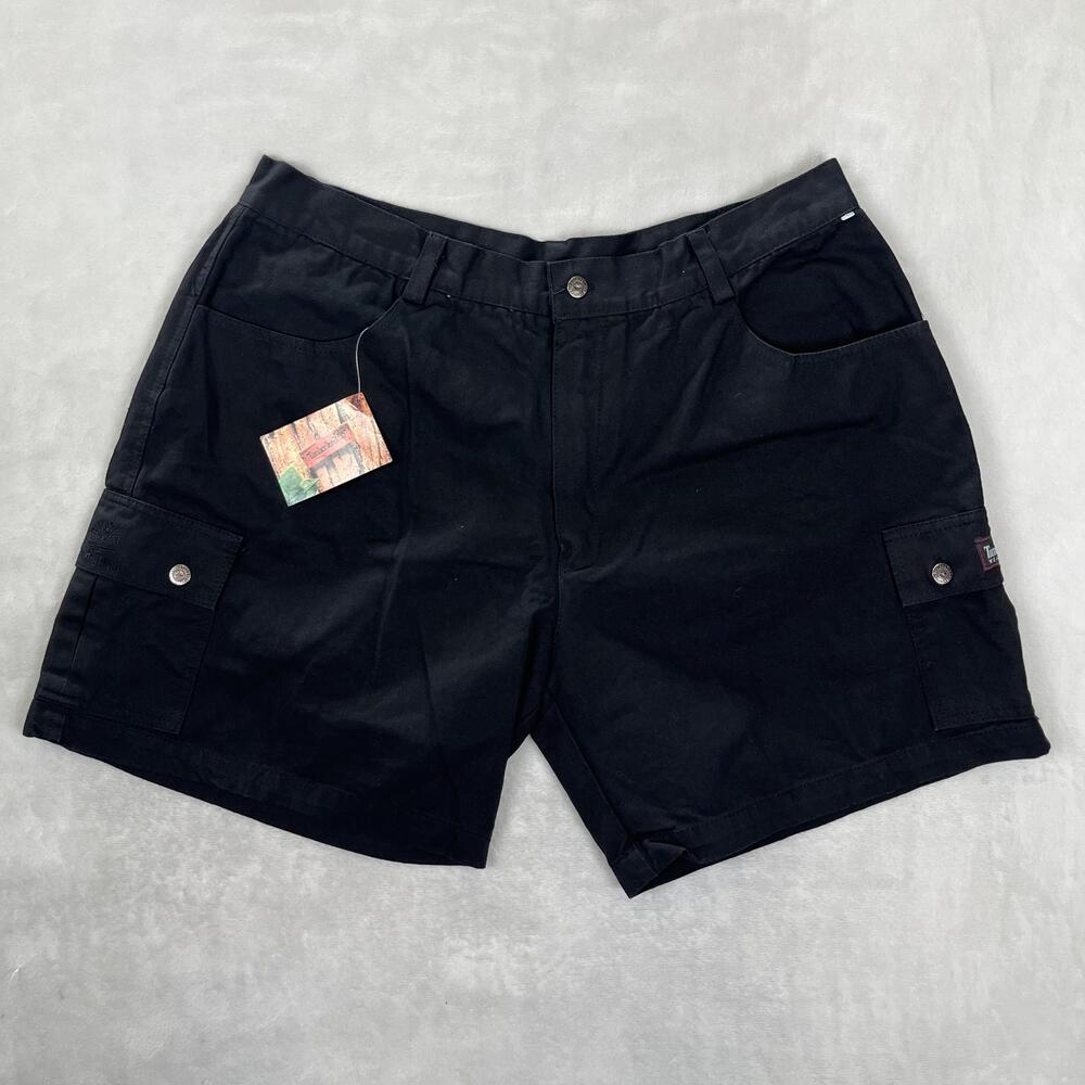 Vintage Timberland Cargo Shorts Mens 36 Black Canvas Utility Y2K READ